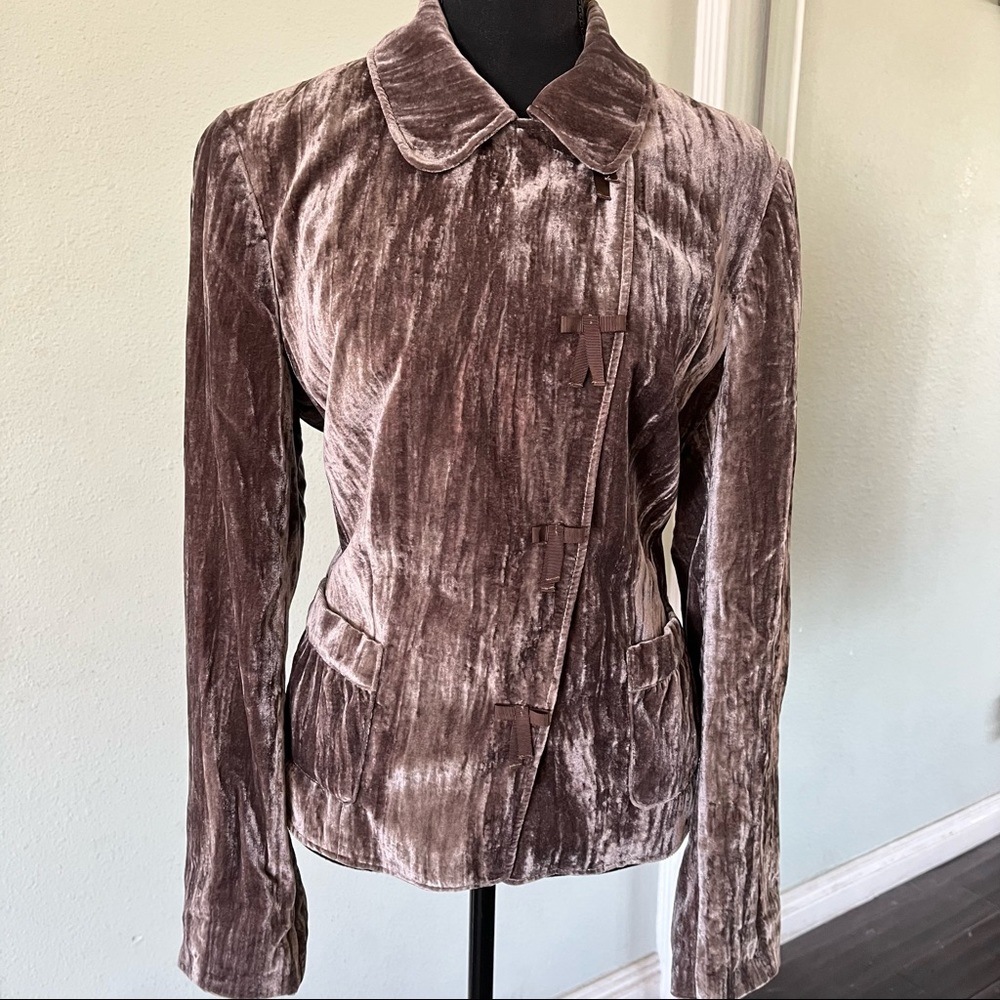 Betty Barclay Crush Velvet Jacket Size 8